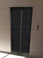 Drzwi przeciwpyłowe kurtyna remont budowlane zamek osłona + taśma niebieska przegroda z włókniny 220x110 cm do ochrony