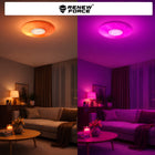 Plafon LED lampa RGB sufitowa głośnik bluetooth pilot aplikacja barw CCT oświetlenie do salonu, sypialni i pokoju