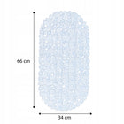 Mata łazienkowa antypoślizgowa transparentna pod prysznic do wanny odporna owalna 66x34 cm z mocnymi przyssawkami