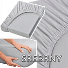 Prześcieradło 100% Bawełna CZESANA 200x200 + 30cm z GUMKĄ na wysoki materac szare do łóżka, maks. grubość 25 cm