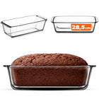 Szklana forma do pieczenia chleba keksówka 28,5cm naczynie żaroodporne 2.5 l szkło