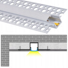 Profil LED aluminiowy do płyt GK gipsowych 2m Solidny Regips Taśmy LED listwa szpachlowa, zabudowa karton-gips, kanał