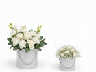 ZESTAW 2x FLOWER BOX BIAŁY PUDEŁKO DEKORACYJNE PREZENTOWE NA KWIATY PREZENT ozdoba ślubna zaręczynowa kompozycje