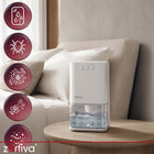 Osuszacz Powietrza Pochłaniacz Wilgoci Cichy Timer LED 1400ml 380ml/24H 36 w biały