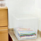 Pojemnik plastikowy z pokrywą duży zamykany organizer zabawki box 30l pudełko do przechowywania, bezbarwne, uniwersalne