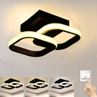 Lampa sufitowa LED 16W, 3 kolory, ściemniana, do salonu, korytarza plafon czarny wielokątny ze zintegrowanym źródłem