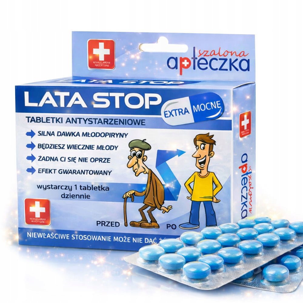 Tabletki Latastop Man - Drażetki Czekoladowe z Humorem Śmieszny Prezent fartuch z nadrukiem, uniwersalny upominek