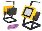 Halogen lampa przenośny budowlany z wtyczką LED 20 SMD 100W akumulator naświetlacz reflektor roboczy IP65 2400 lm zimne