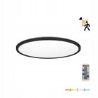 Plafon sufitowy LED okrągły 30 cm 24W czujnik IP54 nivera circle Kobi oprawa oświetleniowa zintegrowana, czarna