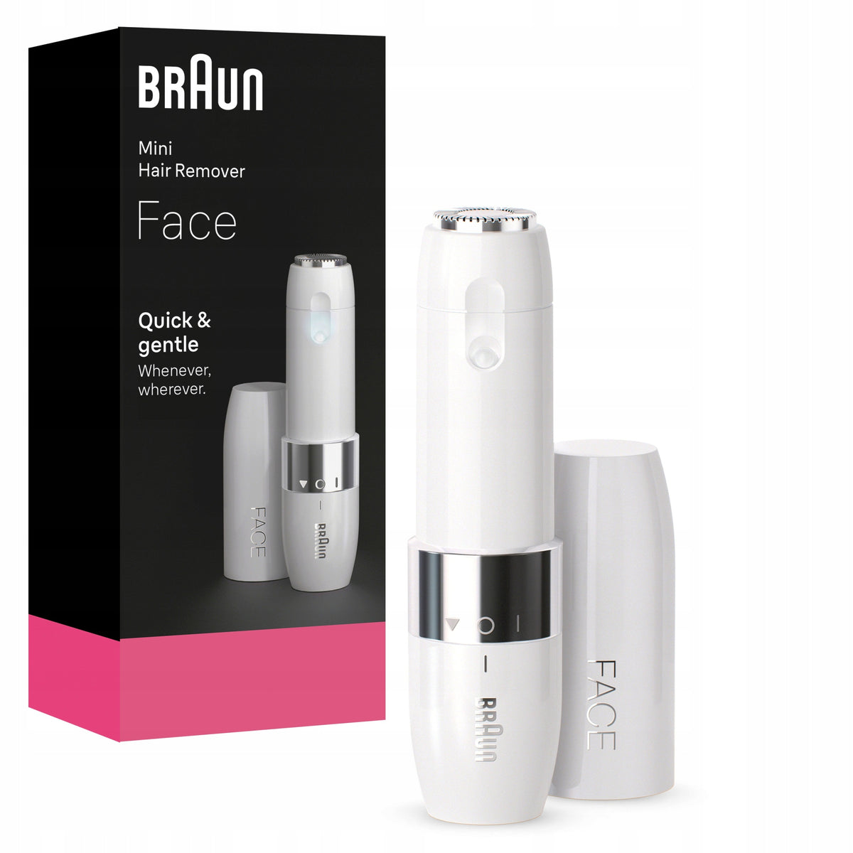 Braun Face Minidepilator, Trymer Do Twarzy, FS1000, Biały