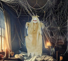 Interaktywna wisząca dekoracja dziewczynka na huśtawce 75 CM halloween ozdoba halloweenowa, straszak na imprezę
