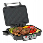 Grill elektryczny opiekacz mocny panini do mięsa warzyw 2500W Regulacja nominalna srebrny/szary