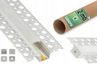 Zestaw profil 12mm LED aluminiowy do płyt karton-gips GK gipsowych klosz 2m listwa do taśmy świetlnej, kanał wpuszczany