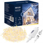 SOPLE 300LED ZEWNĘTRZNE LAMPKI ŚWIĄTECZNE FLASH KURTYNA BIAŁE CIEPŁE IP44