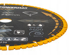 Tarcza diamentowa Powermat 230 mm uniwersalna 22,2 mm tnąca do betonu, cegły, drewna, kamienia, metalu, PCV, stali i