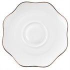 KOMPLET KAWOWY ZESTAW FILIŻANKI FLORINA ZE SPODKIEM LIRIC 210ML 12el 6sos porcelanowe, białe w paski, serwis dla 6 osób