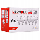 Żarówka LED E14 neutralna biała barwa 4000K 7W = 60W 630lm żarówki x6szt. kuliste źródło światła do lampy, kinkietu i