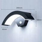 18W Kinkiet Zewnętrzny Lampa Elewacyjna LED Ogrodowa IP65 oprawa ścienna aluminiowa pomarańczowa ze zintegrowanym