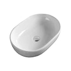 Umywalka nablatowa owalna 48x35 Mexen Viki ceramiczna biała misa łazienkowa bez otworu na baterię