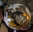 Karafka na Whisky Prezent Zestaw 2 szklanki Szklana Butelka Globus Kostki dekanter do alkoholu, 850 ml, nadaje się do