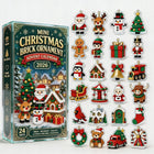 24Day Mini Christmas Akryl 2D Ornament Kalendarz adwentow stojący
