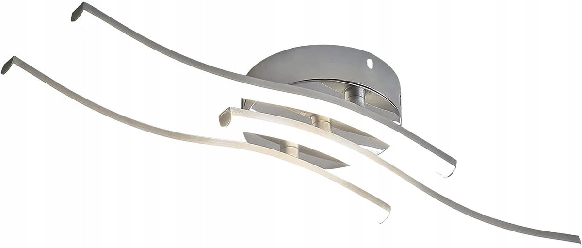 Lampa Sufitowa Plafon LED Żyrandol Srebrny Nowoczesny 18W 4500K oświetlenie do wnętrz, 3 punkty światła, aluminiowa