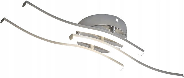 Lampa Sufitowa Plafon LED Żyrandol Srebrny Nowoczesny 18W 4500K oświetlenie do wnętrz, 3 punkty światła, aluminiowa, zintegrowane źródło