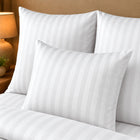 Pościel 200x220 hotelowa Adamaszek 100% Gruba bawełna Satynowa Biały komplet 3-częściowy, poszewki 70x80, zamek