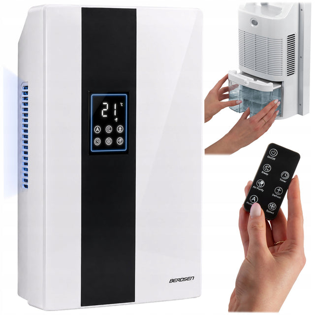 Osuszacz Powietrza oczyszczacz Pochłaniacz Wilgoci 2200ml UV+TIO2 + Pilot 90 w biały