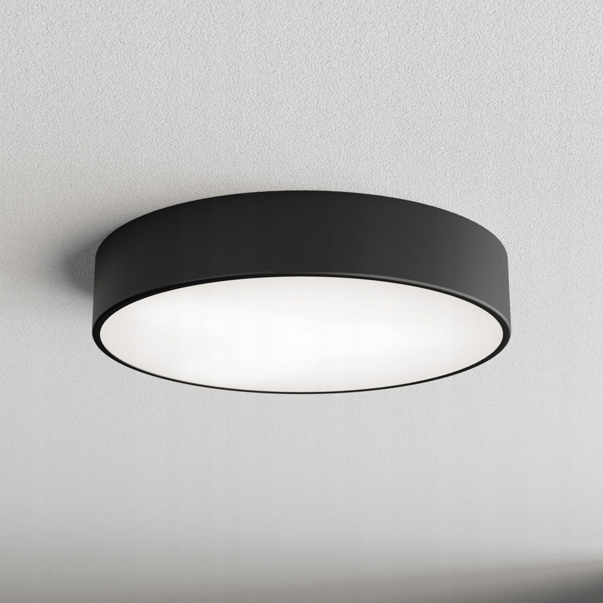 Lampa sufitowa Plafon cleo 400 Czarny 40 cm E27 oprawa okrągła, maksymalna moc źródła światła 24 w