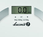 Waga Łazienkowa Elektroniczna Analityczna Łucznik 180kg BMI Biała + baterie biały