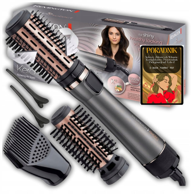 Lokówko suszarka remington do włosów obrotowa ceramiczna szczotki solidna lokówko-suszarka obrotowa 1001 w