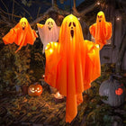 Dekoracja halloween duch huśtawka lampa LED wisząca lampka ogrodowa ozdoba na imprezę tematyczną, świecące upiory