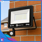 Halogen LED 30W Lampa Naświetlacz z Czujnikiem Ruchu Zmierzchu Zewnętrzny reflektor ogrodowy, oświetlenie elewacji