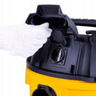 Dewalt odkurzacz przemysłowy z gniazdem 2450W 23l 48mm bezworkowy dmuchawa do warsztatu, zasilanie sieciowe, przepływ