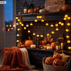Girlanda lampki dynie świecące 20 LED wiszące dekoracja upiorna halloween łańcuch świetlny na przyjęcie tematyczne do