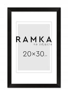 Czarna ramka na zdjęcia 20x30 cm z podpórką stojąca Ramki 30x20 cm oprawa fotograficzna z tworzywa, pionowa dekoracja