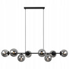 Lampa sufitowa żyrandol czarny do kuchni salonu pokoju glamour loft kule oświetlenie wiszące, 8 punktów świetlnych