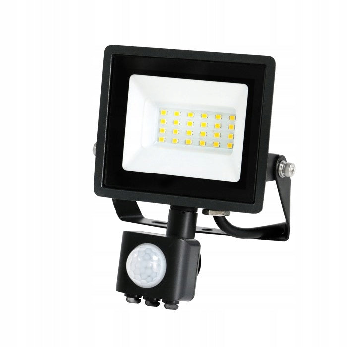 Naświetlacz LED z czujnikiem 20W b.neutralna 4000K 1600lm MHC IP44 kobi lampa reflektor do ogrodu, garażu, podjazdu i