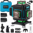16 linii poziomica laserowa professional 4D cross laser zestaw 2X AKU niwelator budowlany, zielona wiązka 360° do ścian