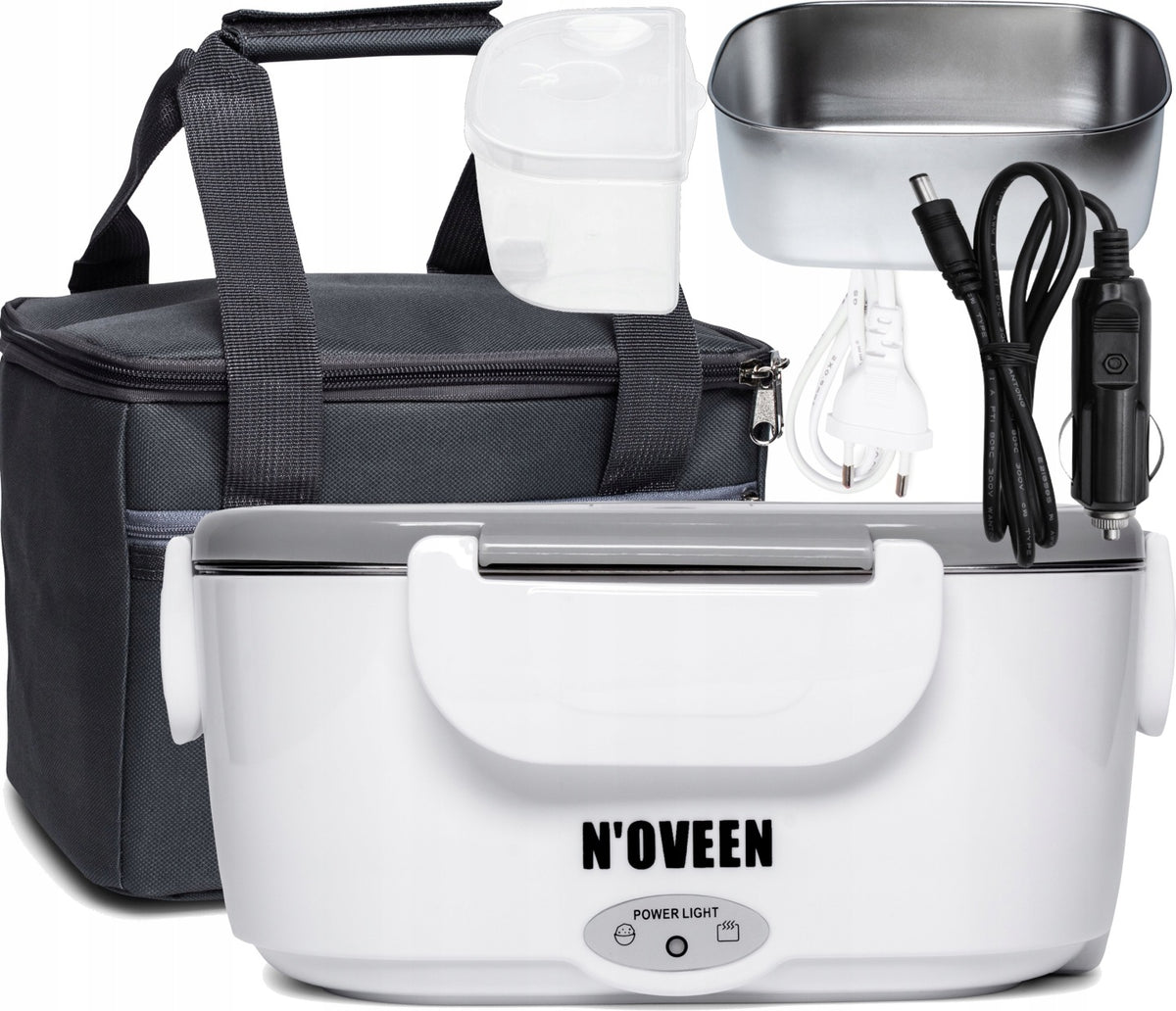 Elektryczny lunch BOX termos obiadowy pojemnik 24V samochodowy biurowy podgrzewacz do posiłków 1100 ml, na ciepły obiad