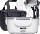 Elektryczny lunch BOX termos obiadowy pojemnik 24V samochodowy biurowy podgrzewacz do posiłków 1100 ml, na ciepły obiad