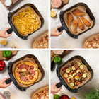 300x WKŁAD DO FRYTKOWNICY BEZTŁUSZCZOWEJ AIR FRYER PAPIER 20 cm XL WELLHAUS papier do pieczenia /Wzór z 804 sztuk