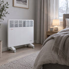 Grzejnik elektryczny konwektorowy łazienkowy ścienny WiFi EWE+ 1500W 675 mm 435 mm grzewcza biały
