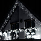 LAMPKI SOPLE KURTYNA ŚWIETLNA 200 LED BIAŁE ZIMNE 10,5m ŚWIĄTECZNE FLASH 10,5 cm