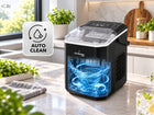 Kostkarka do lodu ICE wydajna szybka cicha maszyna do kostek 12kg +łopatka 100 w czarny