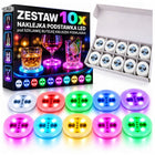 10X PODSTAWKA LED POD BUTELKĘ SZKLANKĘ KUBEK NAKLEJKA ŚWIECĄCA ZESTAW