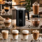 Spieniacz do Mleka Kawy Elektryczny Podgrzewacz 400W 350ml 4 Tryby BPA free do cappuccino i latte, gorącej czekolady