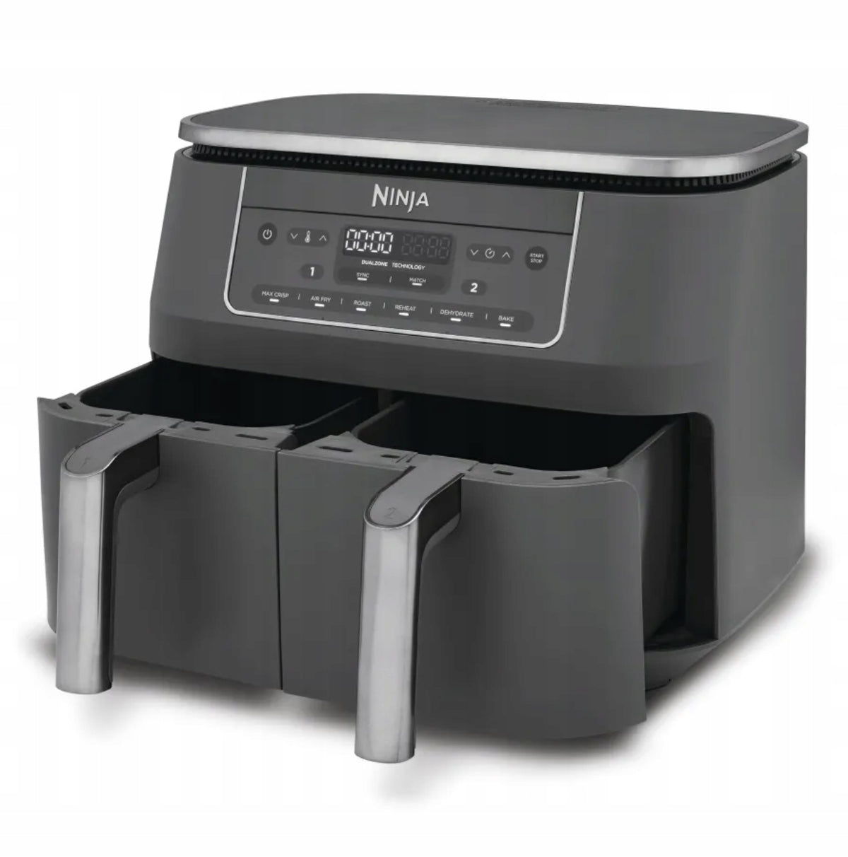Frytkownica Ninja DZ300EU Dual Zone 7,6l 2400W 2 Kosze Air Fryer AirFryer beztłuszczowa szary