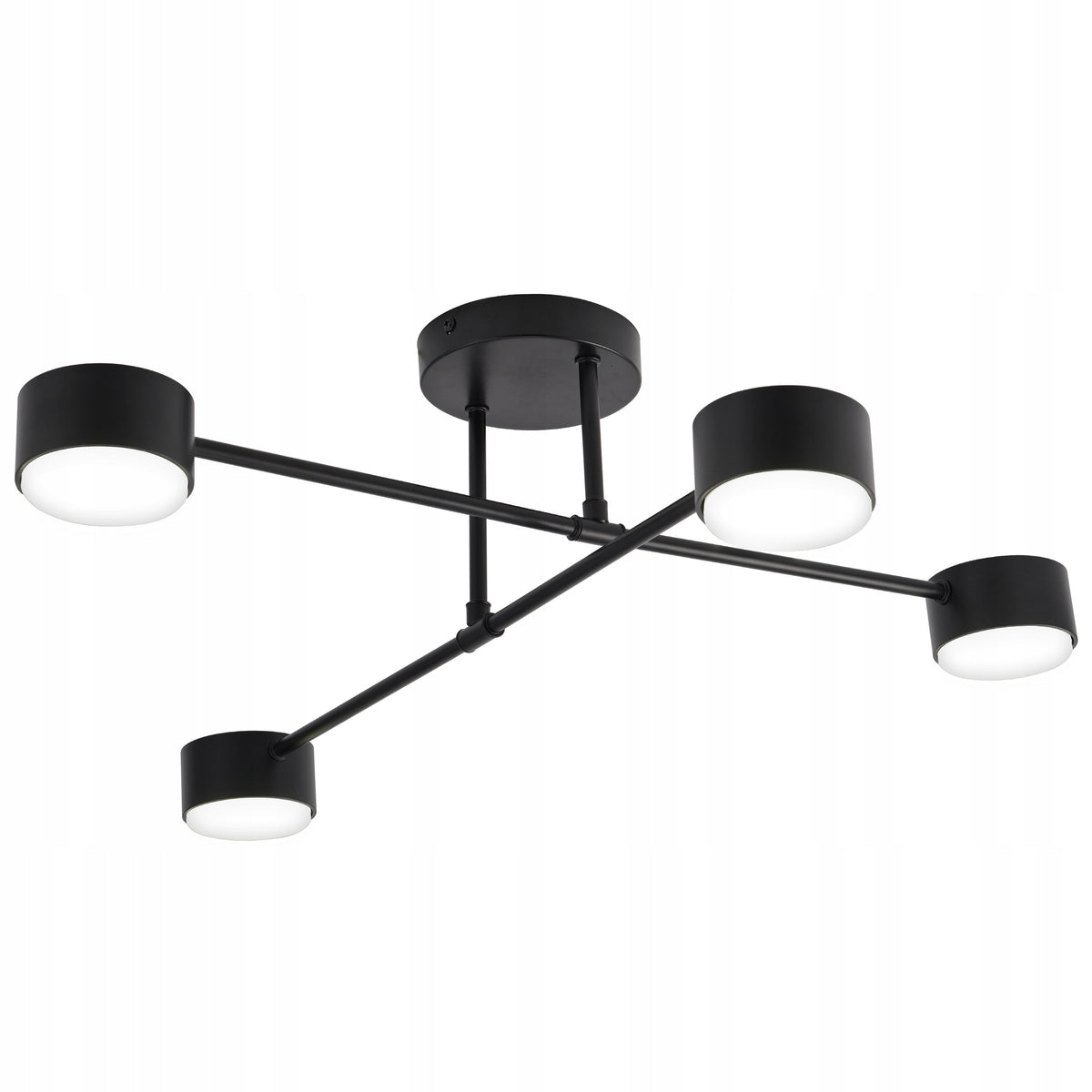 Lampa Sufitowa Wisząca Żyrandol Spot Halogenowa Czarna 4x GX53 oprawa oświetleniowa metalowa do salonu kuchni jadalni